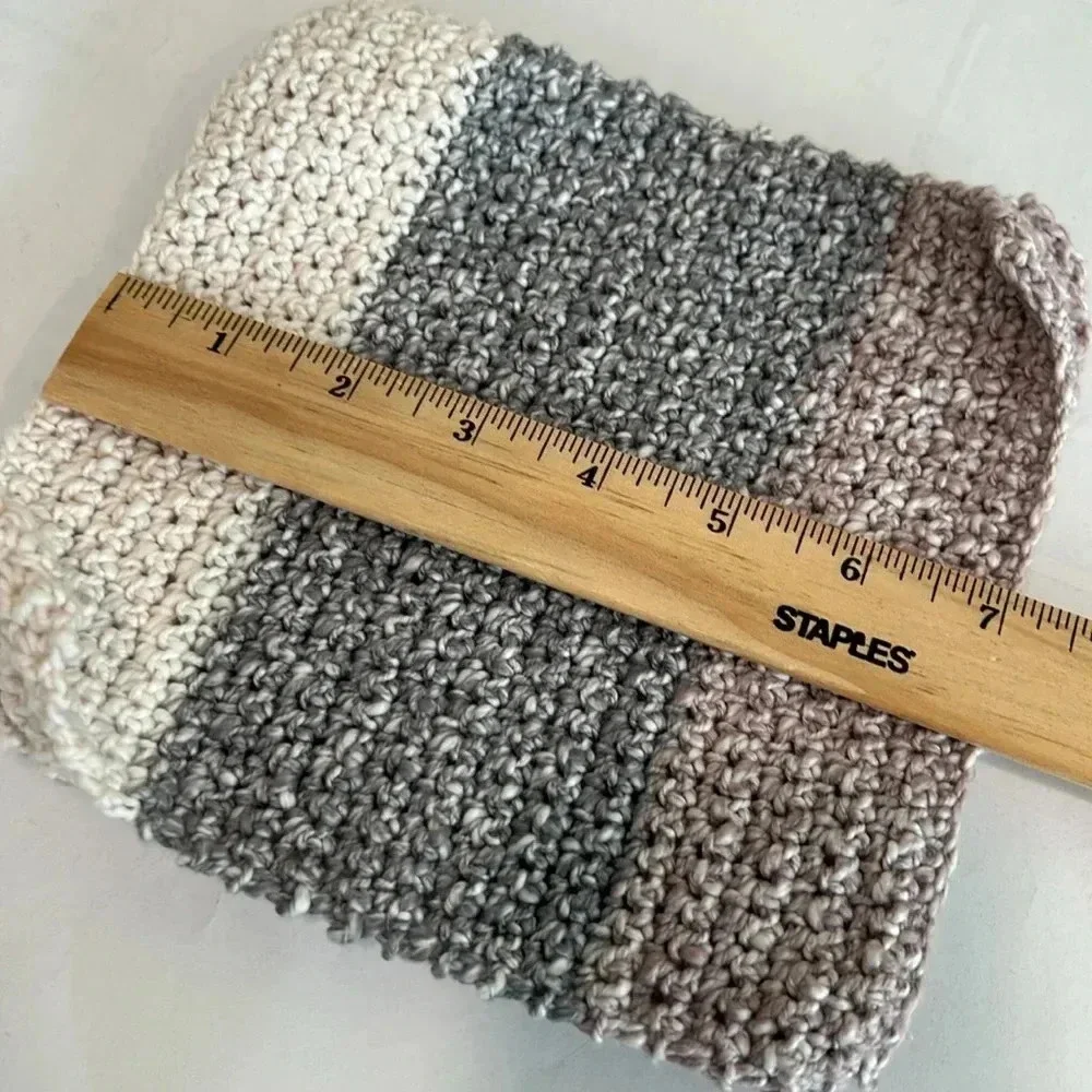 Hand Crocheted Washcloth/Dishcloth - Set of 3